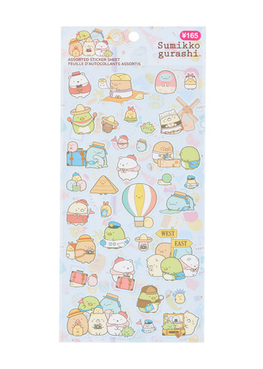 Sumikkogurashi Travel Theme Assorted Sticker Sheet Sumikkogurashi Travel Theme Assorted Sticker Sheet