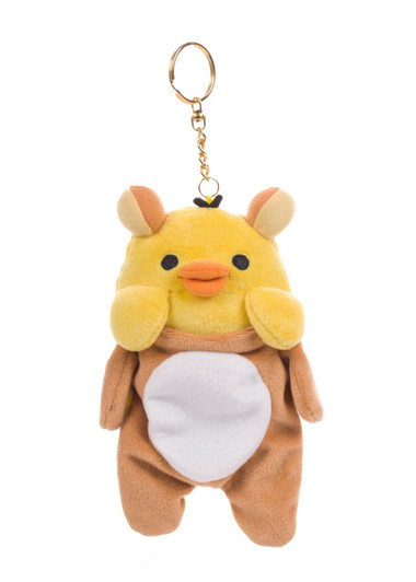 Kiiroitori San-X Original Rilakkuma Kigurumi Keychain Plush - Front Angle