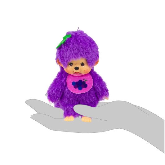 Sekiguchi Monchhichi FRUIT COLOR Plush Doll Grape Purple - Silhouette