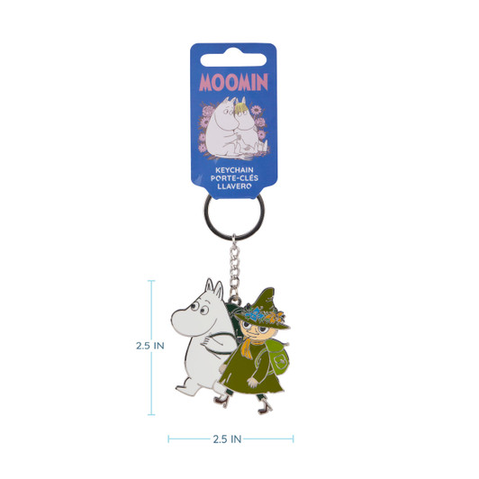 Moomintroll & Snufkin Enamel Keychain - Dimensions