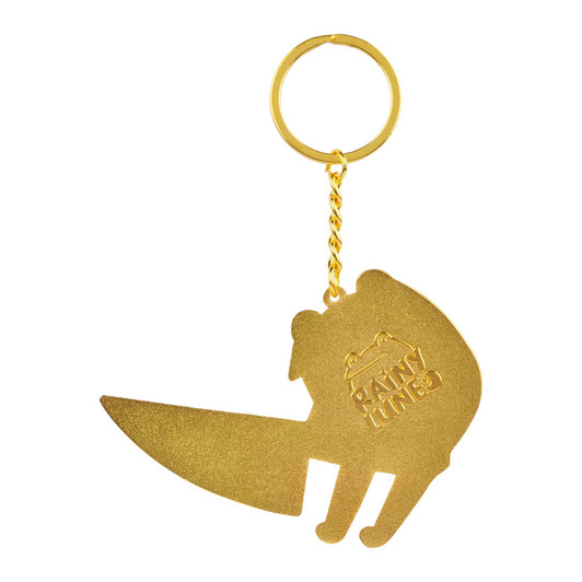Rainylune Song the Frog Time for Crime Enamel Keychain - Back Angle