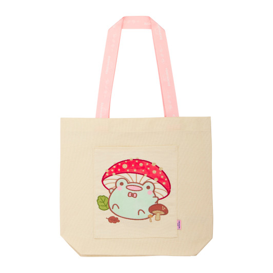 Rainylune Friend the Frog Canvas Embroidered Tote Bag