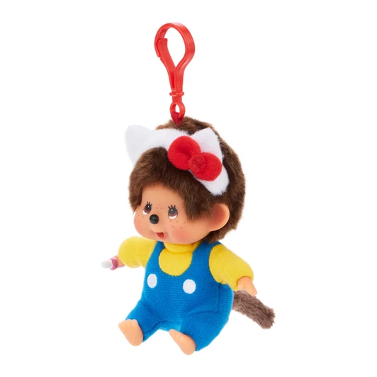 Hello Kitty x Monchhichi Big Head Hello Kitty Outfit Headband Keychain - Left Angle