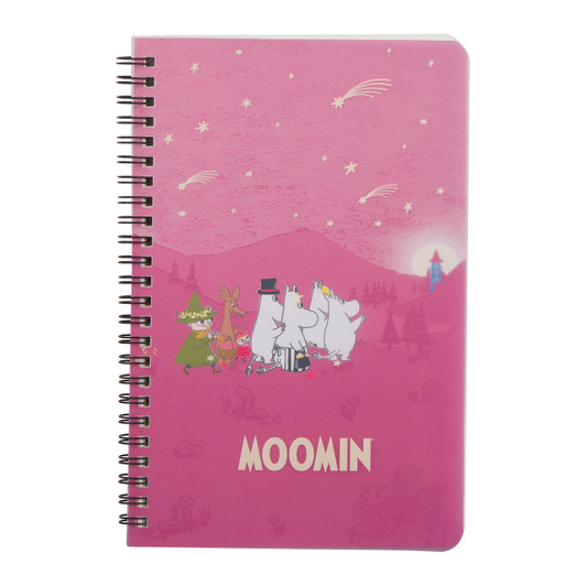 Moomin Wishing Star Spiral Ring-bound Notebook - Front Angle