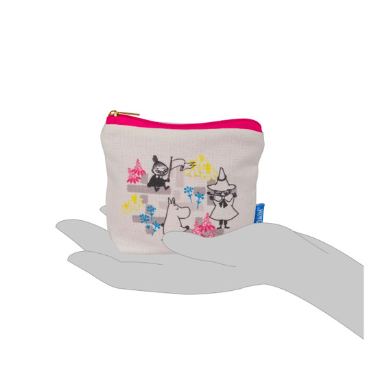 Moomin Hooray! Canvas Coin Pouch - White