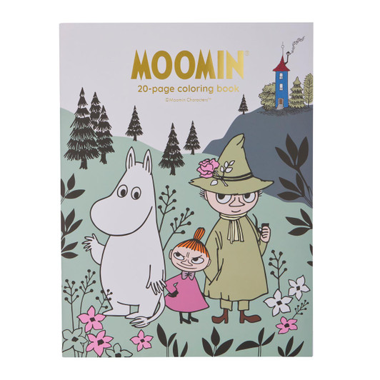 Moomin Stationery Coloring Book - Front Angle