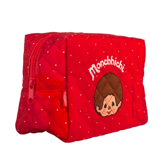 Monchhichi Quilted Pouch with Charming Design - Right Angle