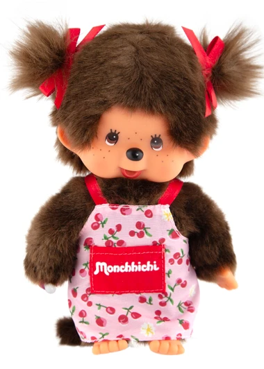 Monchhichi Flower Apron Girl Plush - Front Angle