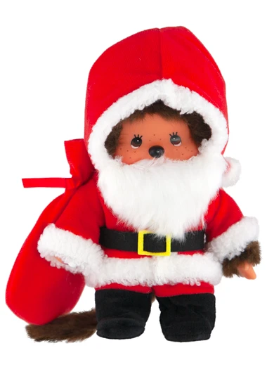 MCC Santa Claus Boy Plush by Monchhichi - Front Angle