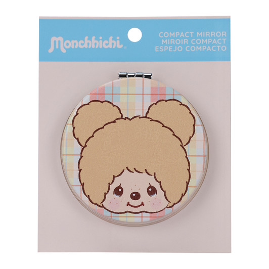 Monchhichi Bearchhichi Compact Mirror featuring cute kawaii bear design for portable beauty touch-ups at Jellybeet