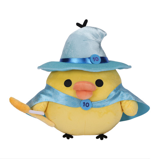 Kiiroitori Magic Plush Medium - soft yellow bird character from Rilakkuma sitting peacefully with gentle expression at Jellybeet