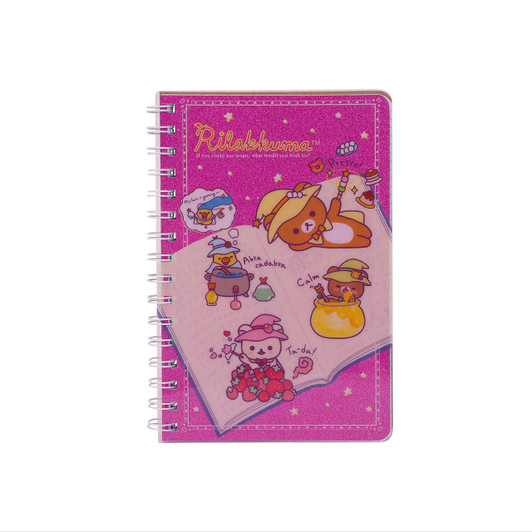 Rilakkuma Magic Notebook with cute bear design, compact stationery for journaling and note-taking at Jellybeet