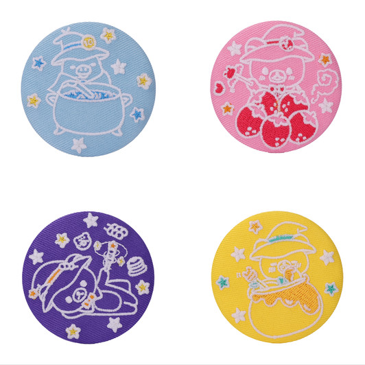 Rilakkuma Magic Enamel Pin Badge D with smooth enamel finish and cute character design for bags and jackets at Jellybeet