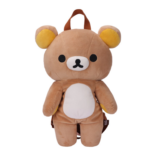 Rilakkuma plush bag with soft kawaii design, spacious interior for daily essentials, perfect crossbody accessory at Jellybeet