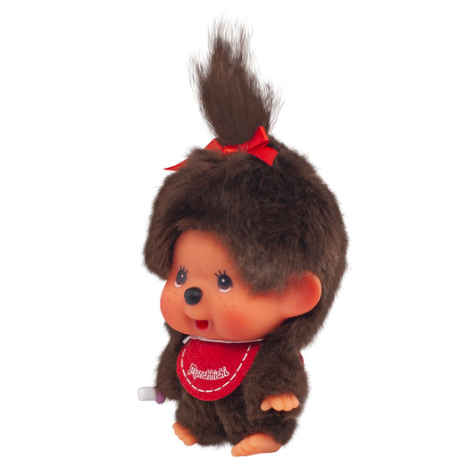 Monchhichi SS BH Girl KC Keychain | Cute Plush Toy Charm - Left Angle