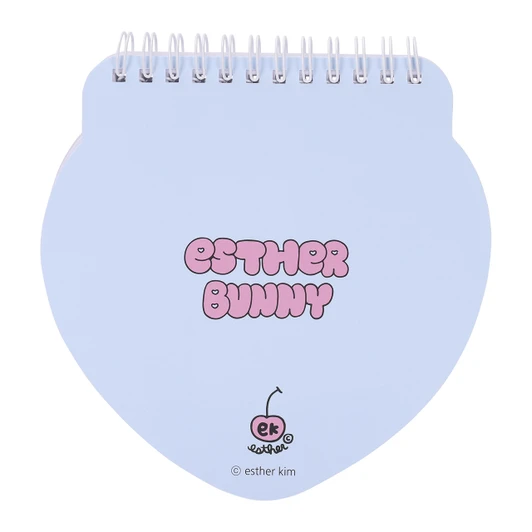 Esther Bunny Die Cut Notebook – Cute Kawaii Stationery - Back Angle