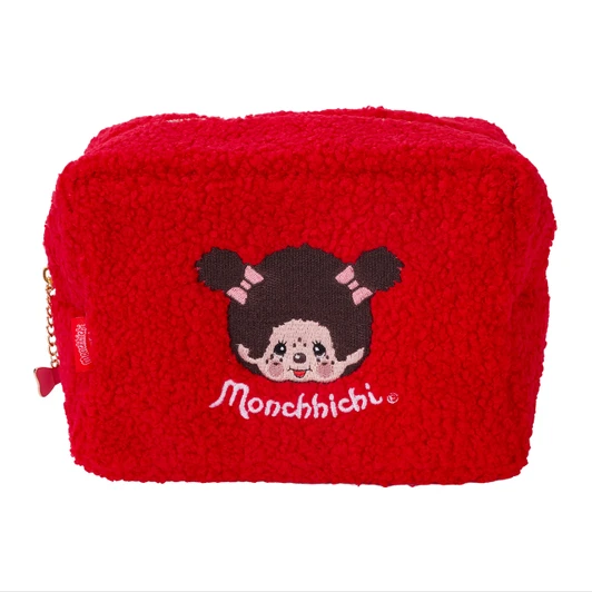Monchhichi Makeup Pouch with colorful kawaii design for beauty organization and travel at Jellybeet