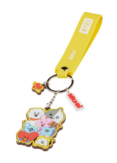 BT21 Yellow Group Pose Keychain