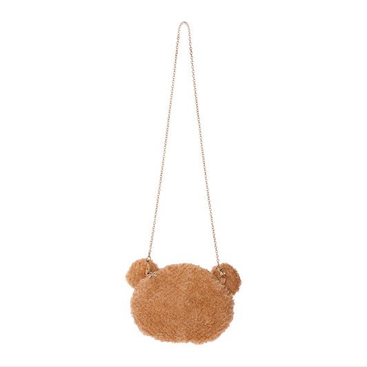 Rilakkuma Face Plush Shoulder Bag | Soft & Cute - Back Angle