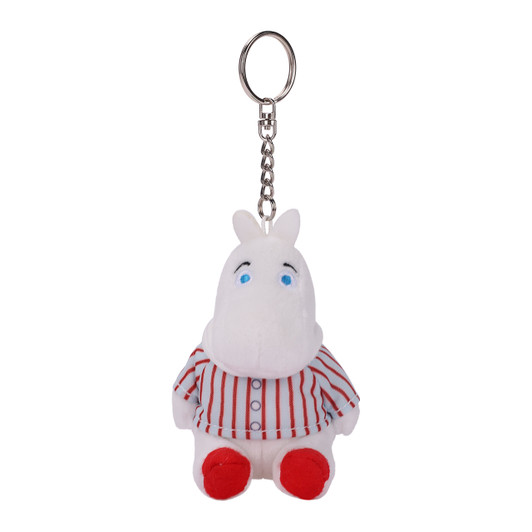 Moomin Pajama Plush Keychain with soft texture and adorable Nordic character design, perfect for collectors at Jellybeet