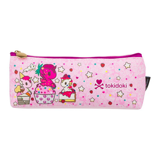 tokidoki Gel, Cup & Bry Pencil Pouch featuring colorful character design on white background at Jellybeet