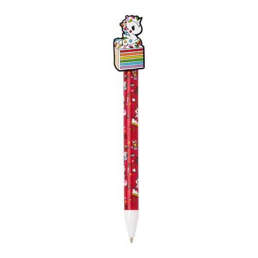 tokidoki Unicorno Cake Mechanical Pencil in red with cupcake designs and 0.5mm lead for students and collectors at Jellybeet
