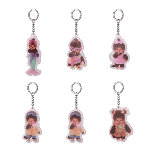 Monchhichi Acrylic Keychain Blind Box Summer Collection | Jellybeet - Front Angle
