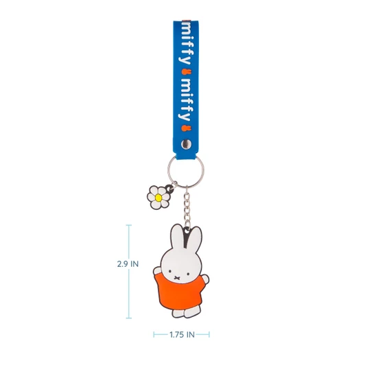 Orange Miffy PVC Keychain – 3 Inch Official Licensed Keychain - Dimensions