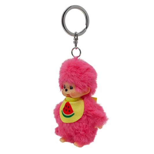 Monchhichi Watermelon Keychain | Fruits COLORS Plush Charm - Left Angle