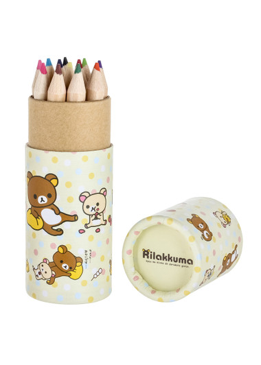 Rilakkuma 12 Pack Color Pencils - Front Angle Rilakkuma 12 Pack Color Pencils - Front Angle