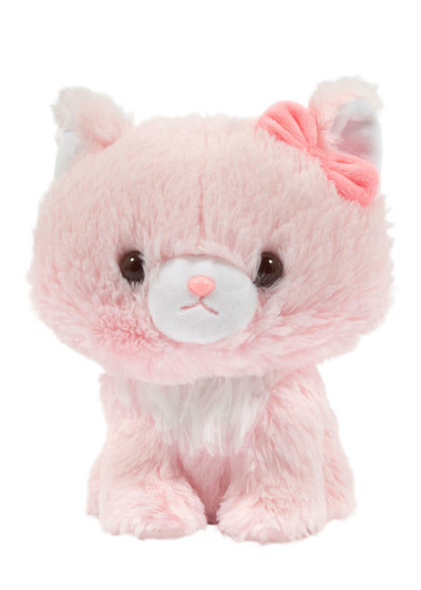 Amuse Hime Pink Cat Soft Plush - Front Angle Amuse Hime Pink Cat Soft Plush - Front Angle