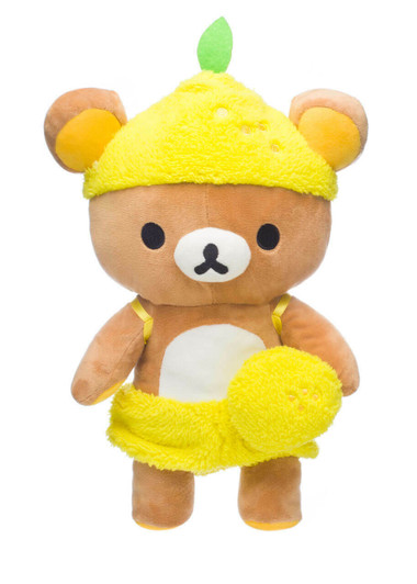 Rilakkuma Wearing A Lemon Hat Plush - Front Angle Rilakkuma Wearing A Lemon Hat Plush - Front Angle