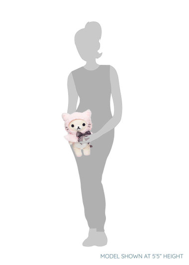 Korilakkuma San-X Original Dressed in a Pink Hooded Cat Capelet - Silhouette Korilakkuma San-X Original Dressed in a Pink Hooded Cat Capelet - Silhouette