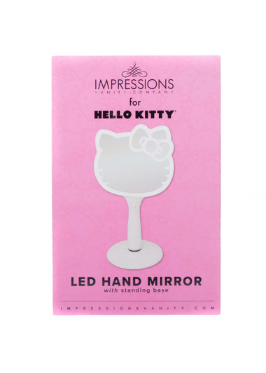 Hello Kitty x Impressions Vanity LED Hand Mirror - Front Hello Kitty x Impressions Vanity LED Hand Mirror - Front