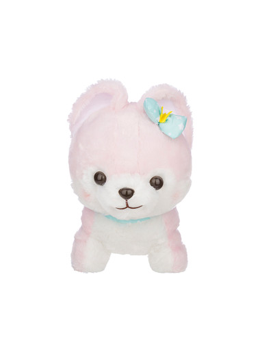 Amuse Pink Little Shiba Inu Plush - Front Angle Amuse Pink Little Shiba Inu Plush - Front Angle