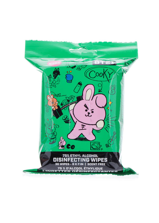 BT21 COOKY Doodle Disinfecting Wet Wipes - 30 Wipes 