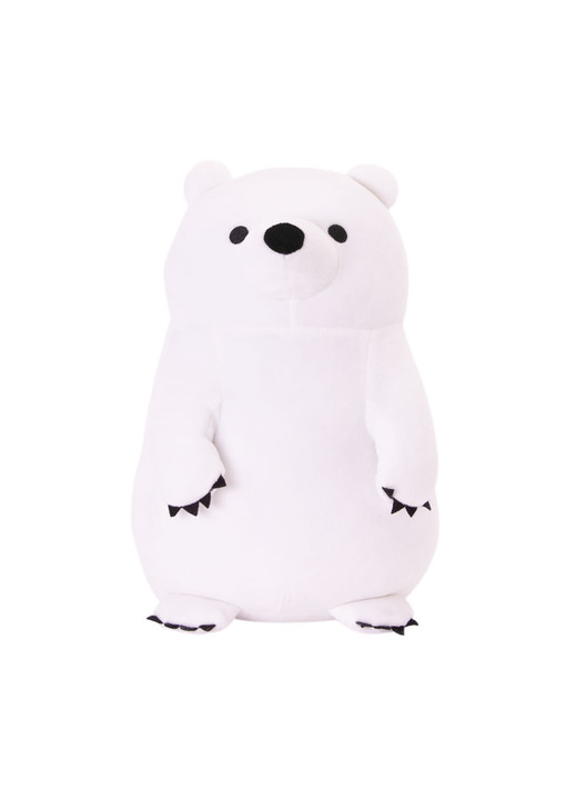Amuse Polar Bear Mochi Cushion Plush Front Angle