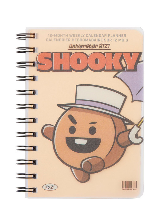 BT21 SHOOKY Vintage Series Calendar Planner - Front Angle