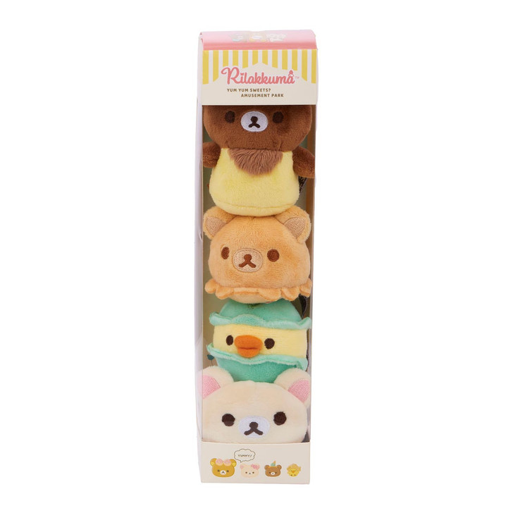 Rilakkuma San-X Original Macaroon Box Plush - 4pcs - jellybeet.com