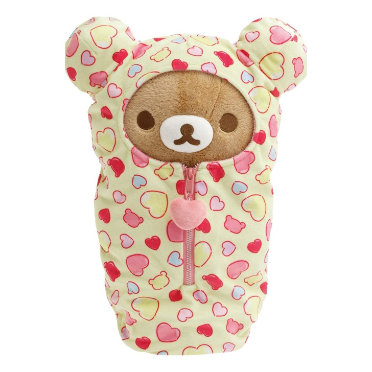 Rilakkuma San-X Original Hearts Sleeping Bag Plush | jellybeet