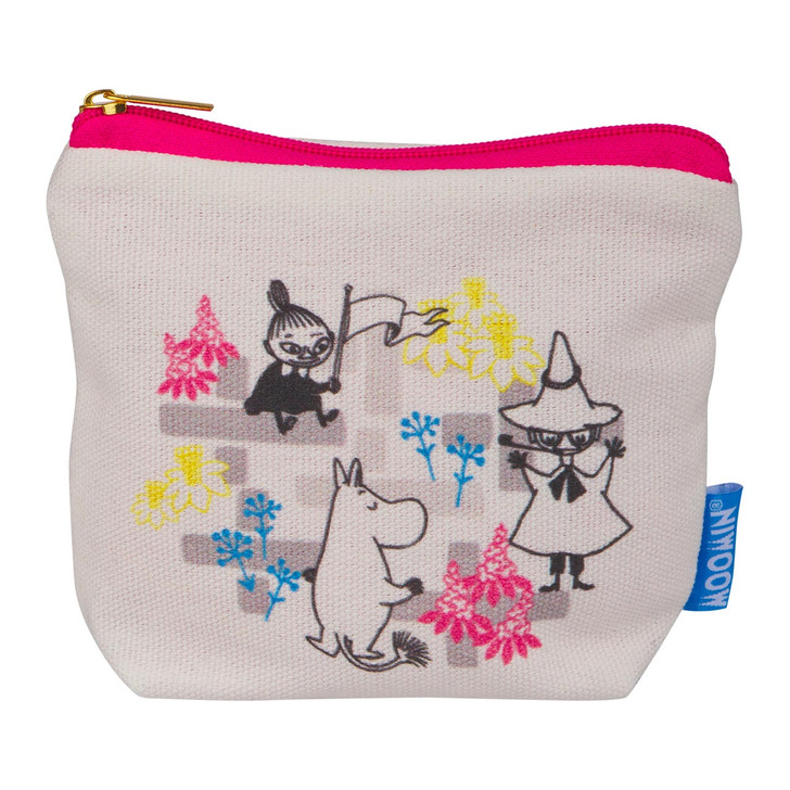 Moomin Hooray! Canvas Coin Pouch - White