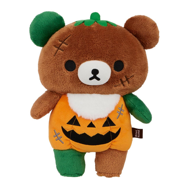 Chairoikoguma San-X Original Pumpkin Costume Plush - Front Angle