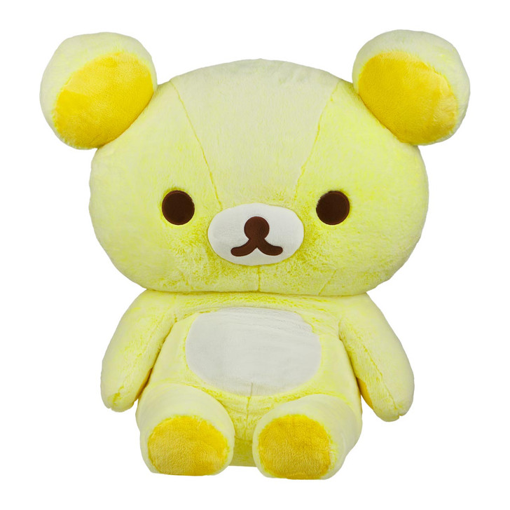 麻雀　クマ　かわいい　黄色　イエロー　LINEFRIENDS　韓国　韓国雑貨 Rilakkuma San-X Original YELLOW Long Pile Sherbet Series JUMBO