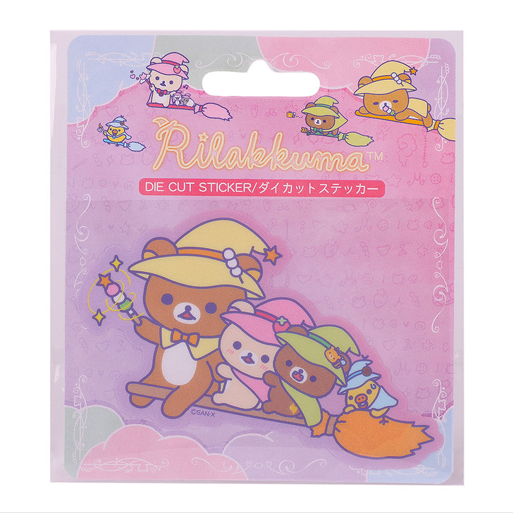 Rilakkuma magic die-cut sticker with cute bear design for journals and planners at Jellybeet