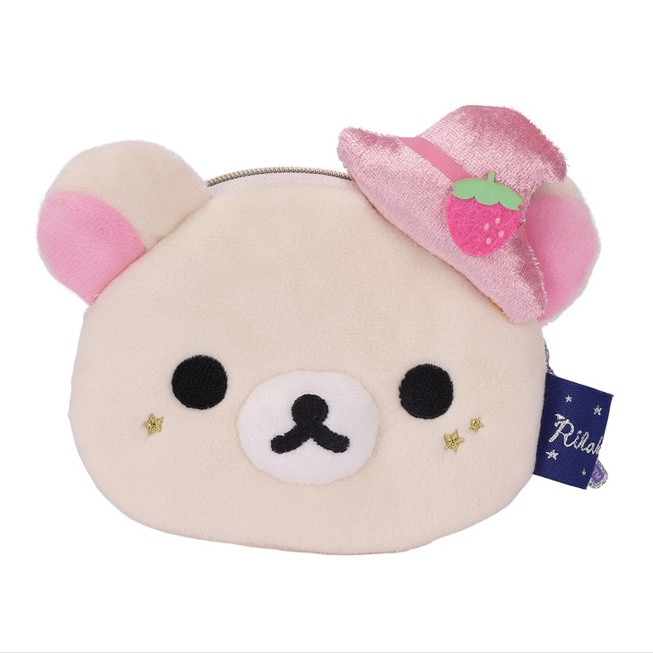 Korilakkuma Magic Plush Coin Case soft kawaii pouch with white bear design perfect for coins and small items at Jellybeet