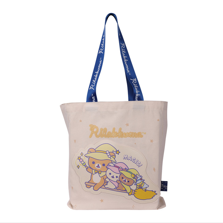 Rilakkuma tote bag with vibrant bear design, spacious interior, perfect for daily use and casual outings at Jellybeet