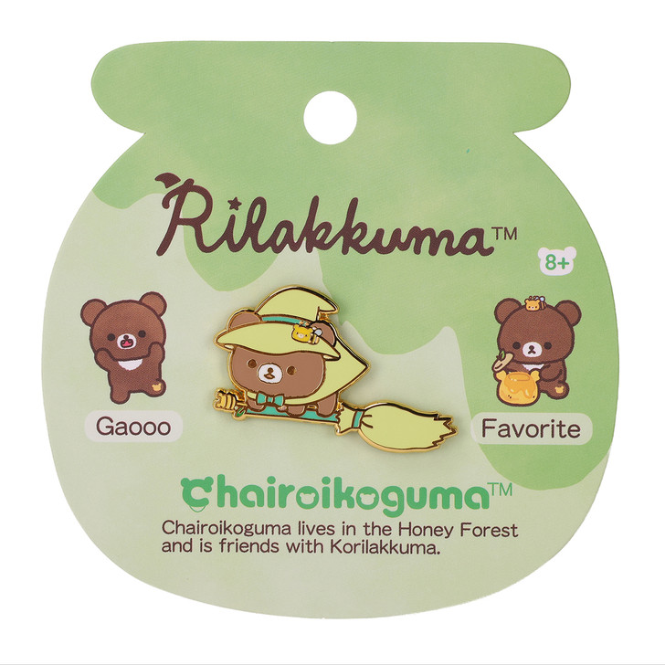 Rilakkuma Magic Enamel Pin Badge D with smooth enamel finish and cute character design for bags and jackets at Jellybeet