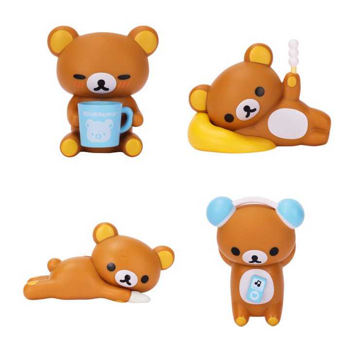 Rilakkuma Figurine Blind Box collectible mystery toy with detailed bear character figure for desk display at Jellybeet