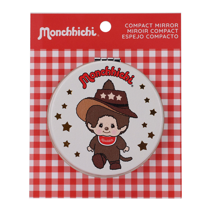 Monchhichi Aquamarine Compact Mirror – Kawaii Beauty Accessory