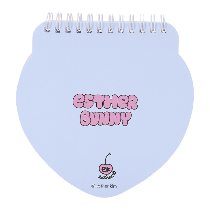 Esther Bunny Die Cut Notebook – Cute Kawaii Stationery - Back Angle